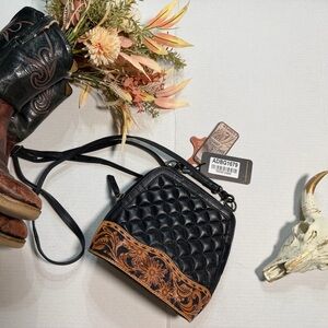 American Darling Black and Brown Crossbody Bag